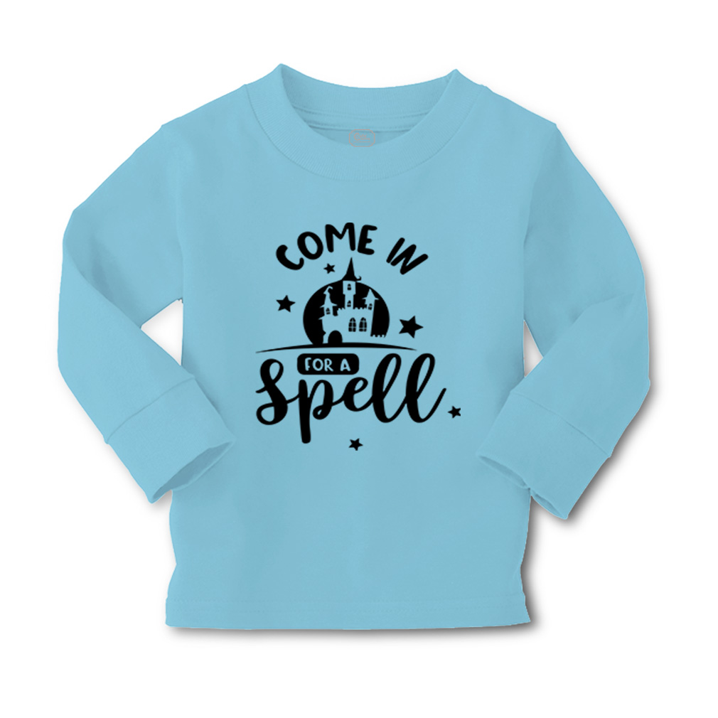 Kids Long Sleeve T Shirt Halloween Come in for A Spell Girls & Boys Clothes - Picture 8 of 12