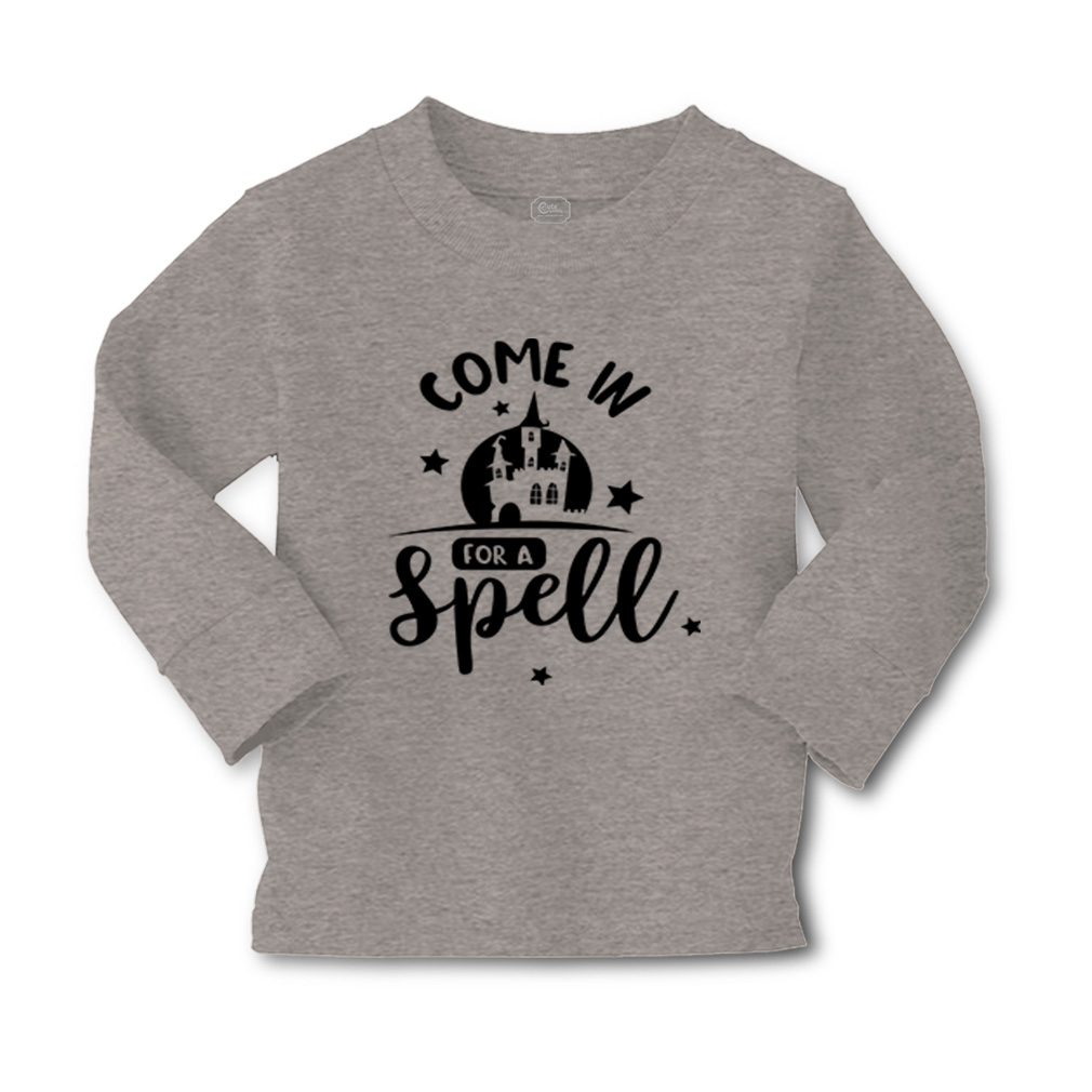 Kids Long Sleeve T Shirt Halloween Come in for A Spell Girls & Boys Clothes - Picture 7 of 12