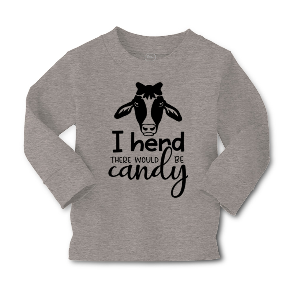 Kids Long Sleeve T Shirt I Herd There Would Be Candy Cotton Girls & Boys Clothes - Picture 7 of 12