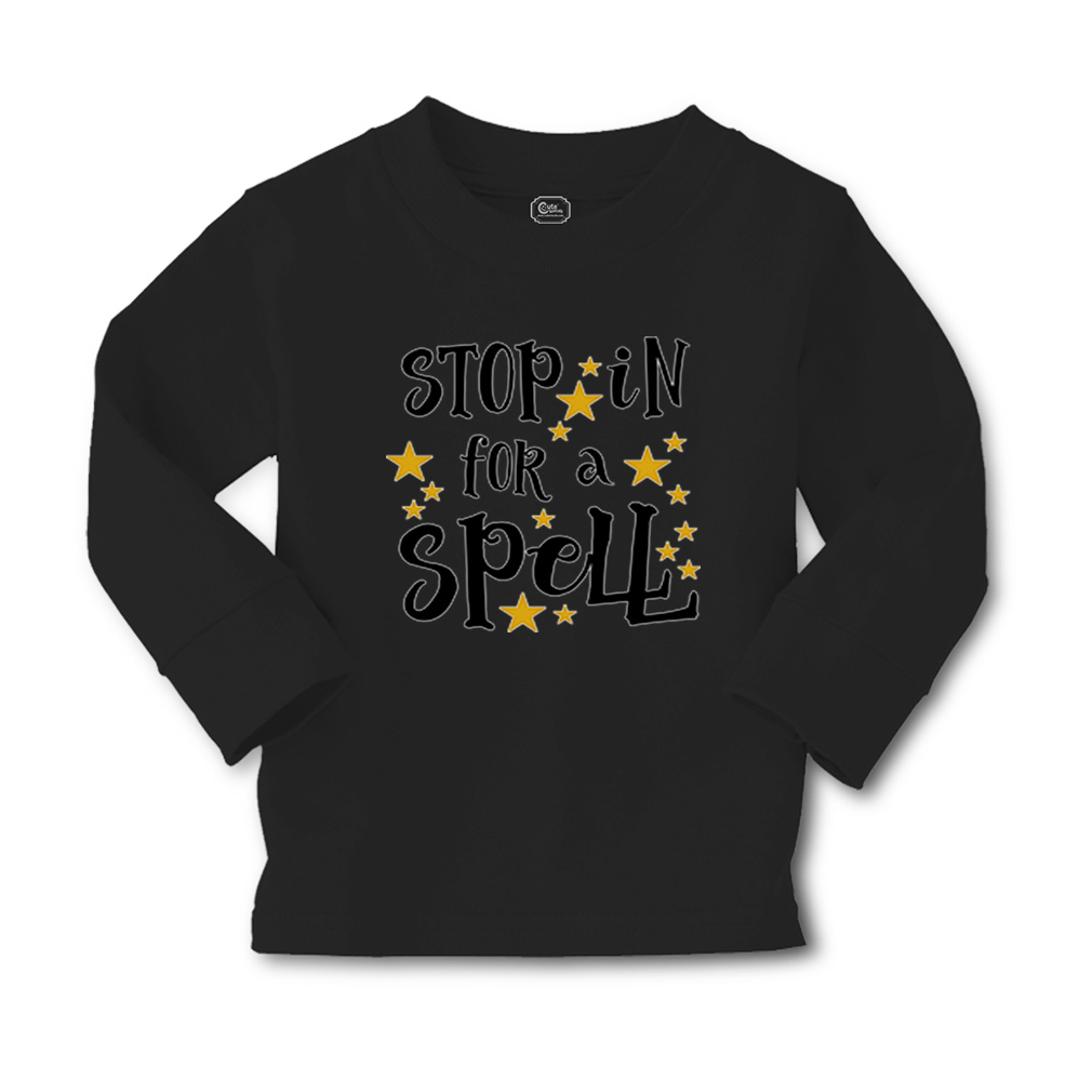 Kids Long Sleeve T Shirt Stop in for Spell Golden Star Girls & Boys Clothes - Picture 11 of 12