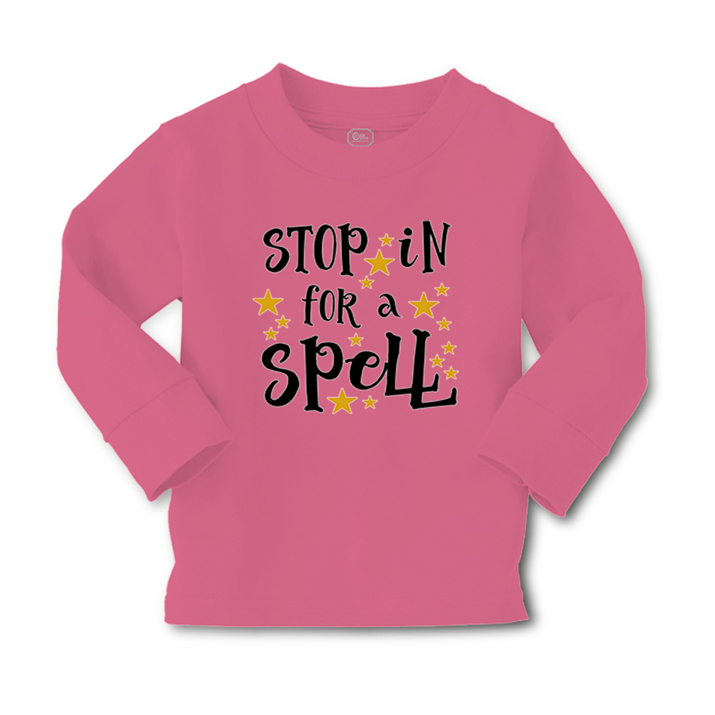 Kids Long Sleeve T Shirt Stop in for Spell Golden Star Girls & Boys Clothes - Picture 12 of 12