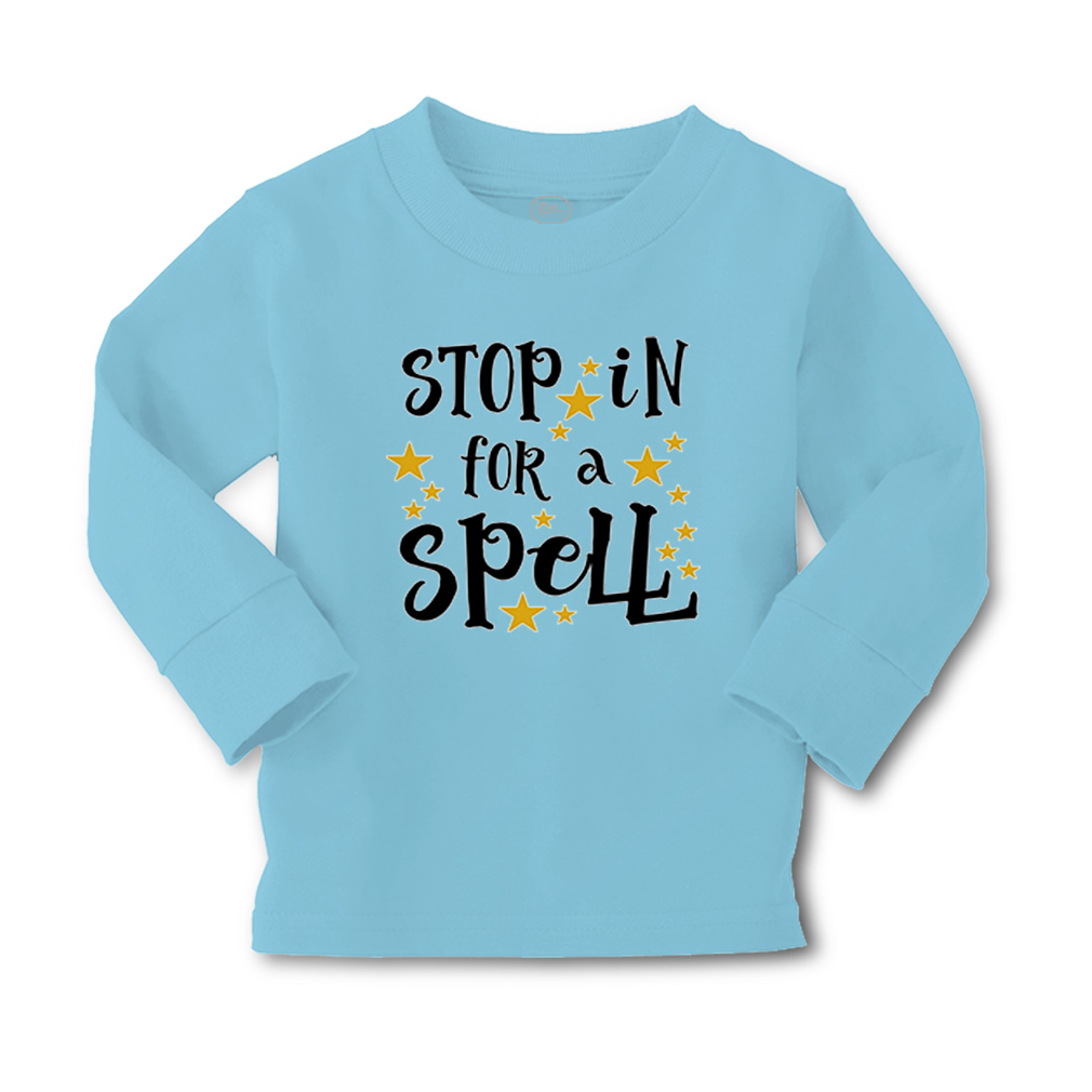 Kids Long Sleeve T Shirt Stop in for Spell Golden Star Girls & Boys Clothes - Picture 8 of 12