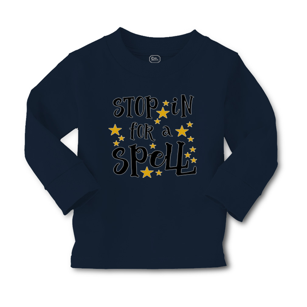 Kids Long Sleeve T Shirt Stop in for Spell Golden Star Girls & Boys Clothes - Picture 9 of 12