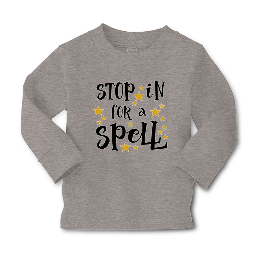 Kids Long Sleeve T Shirt Stop in for Spell Golden Star Girls & Boys Clothes - Picture 7 of 12