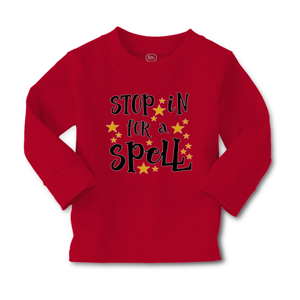 Kids Long Sleeve T Shirt Stop in for Spell Golden Star Girls & Boys Clothes - Picture 10 of 12