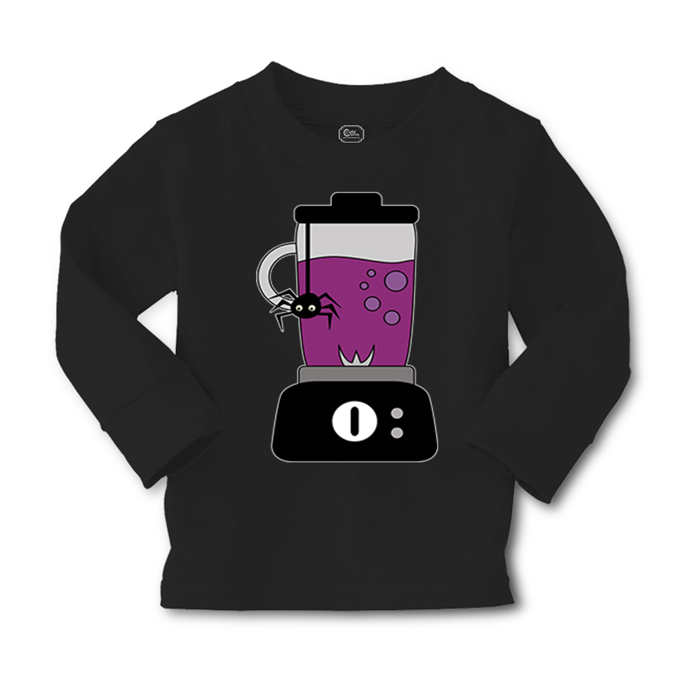 Kids Long Sleeve T Shirt Halloween Blender with Spider Girls & Boys Clothes - Picture 11 of 12