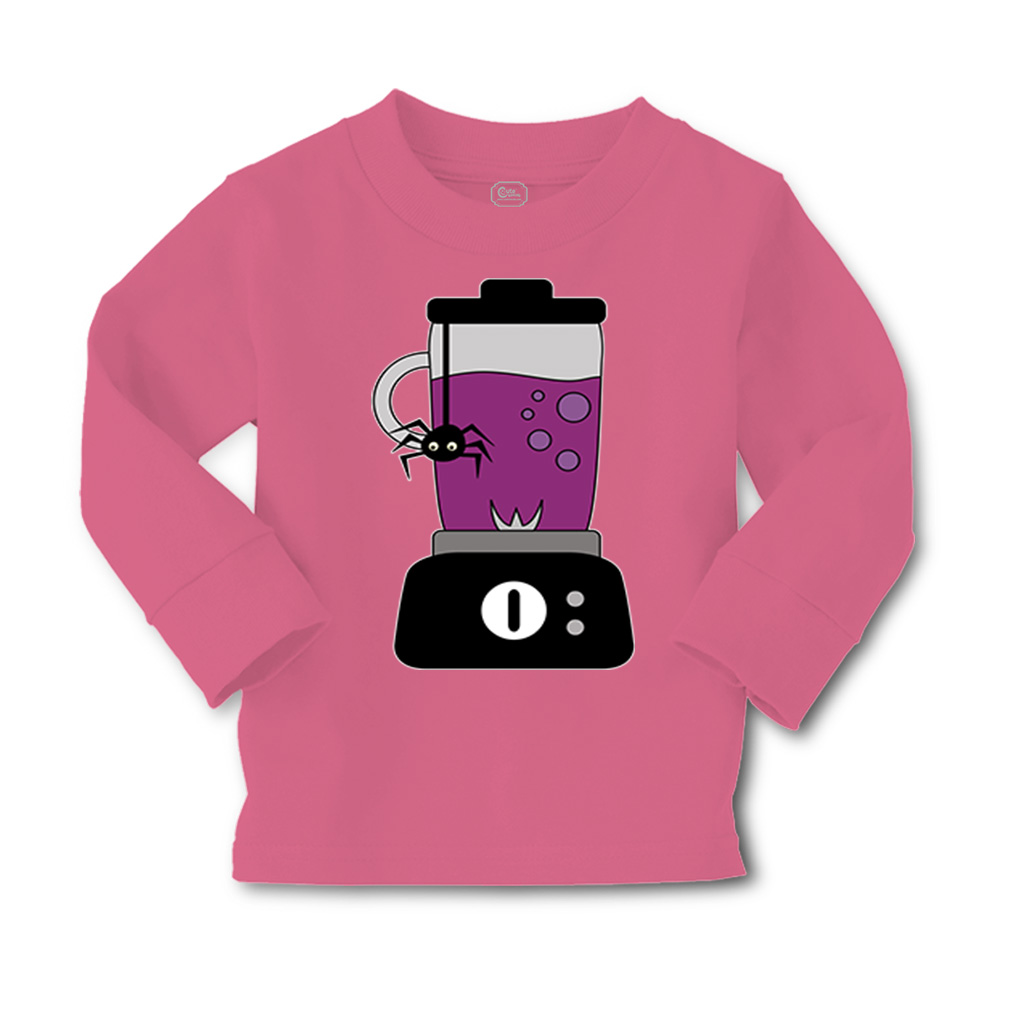 Kids Long Sleeve T Shirt Halloween Blender with Spider Girls & Boys Clothes - Picture 12 of 12