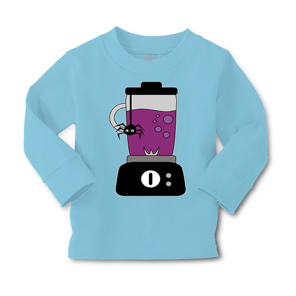Kids Long Sleeve T Shirt Halloween Blender with Spider Girls & Boys Clothes - Picture 8 of 12