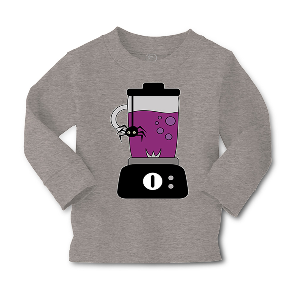 Kids Long Sleeve T Shirt Halloween Blender with Spider Girls & Boys Clothes - Picture 7 of 12