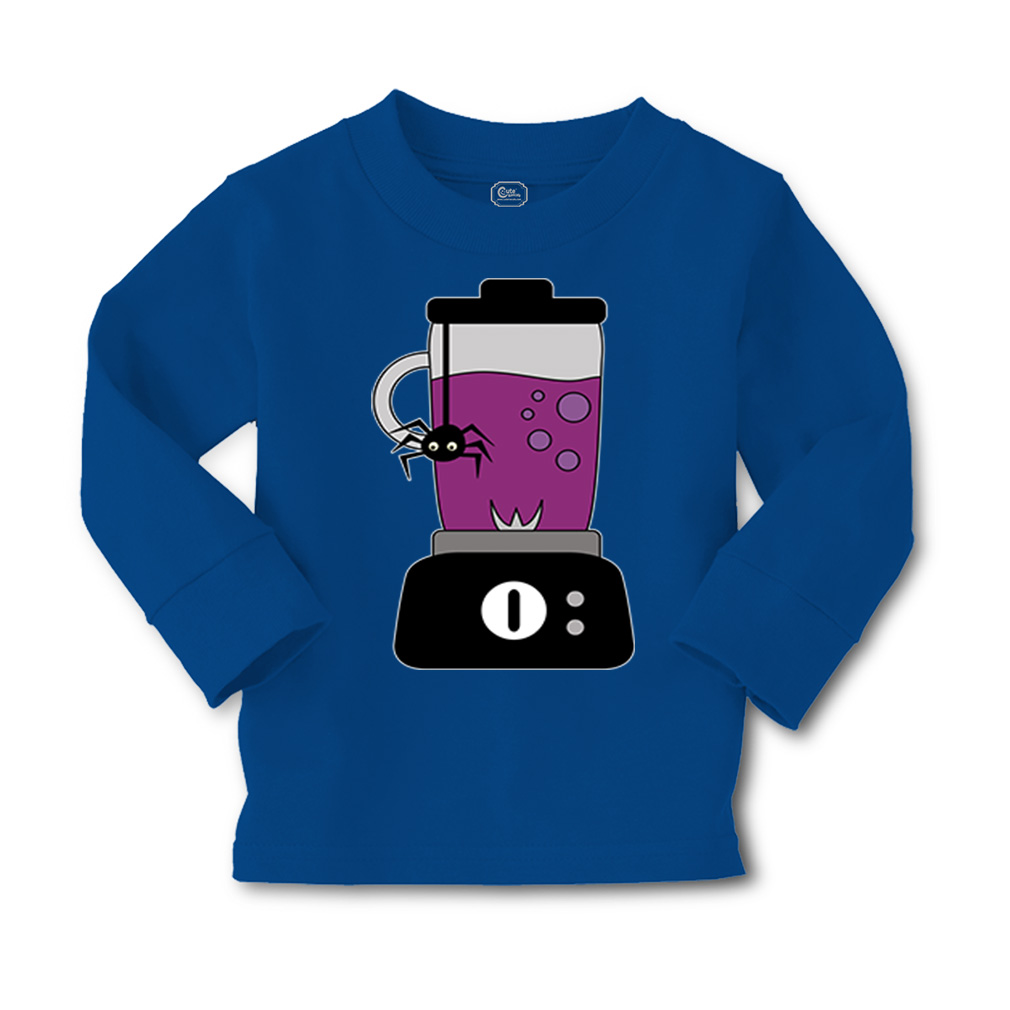 Kids Long Sleeve T Shirt Halloween Blender with Spider Girls & Boys Clothes - Picture 6 of 12