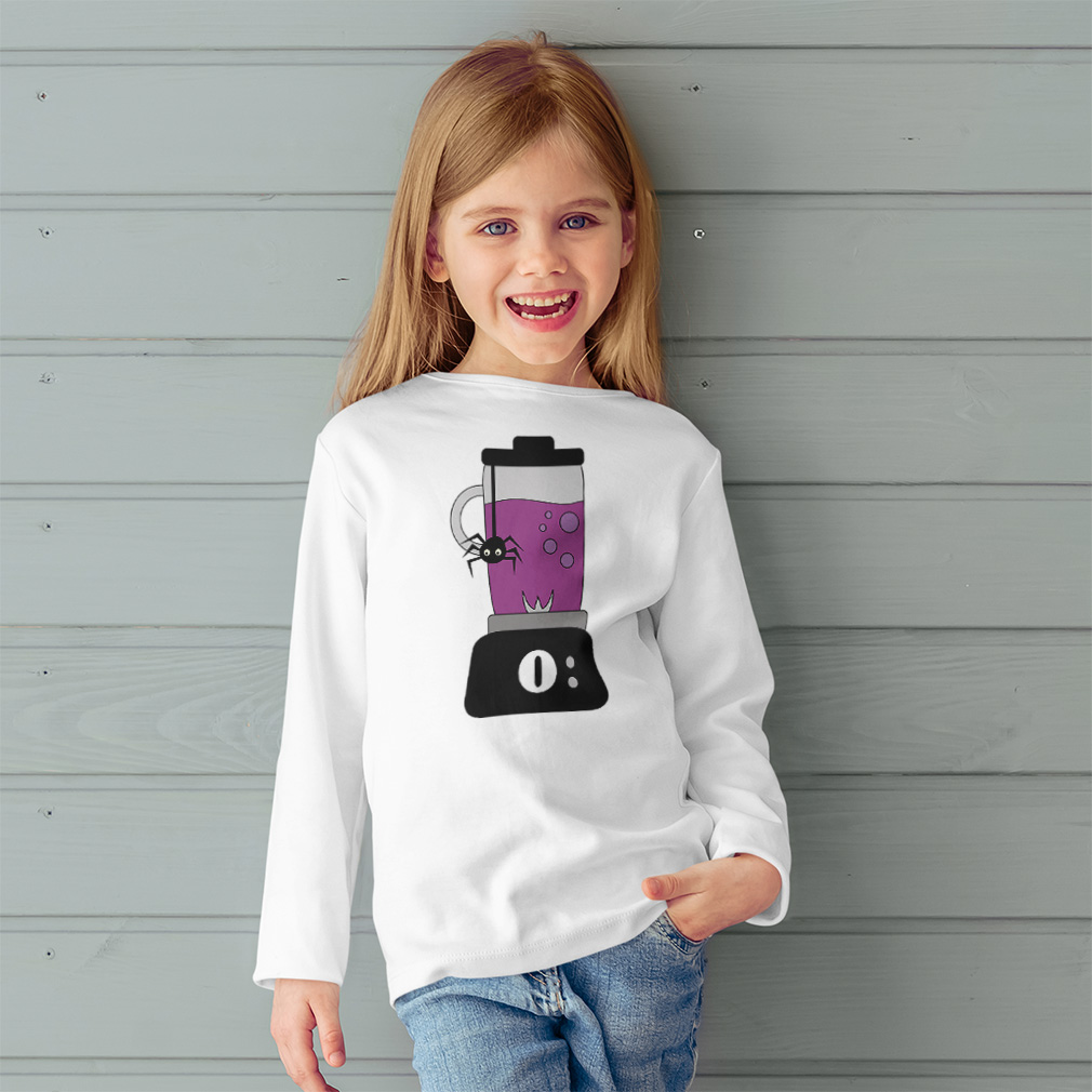 Kids Long Sleeve T Shirt Halloween Blender with Spider Girls & Boys Clothes - Picture 2 of 12