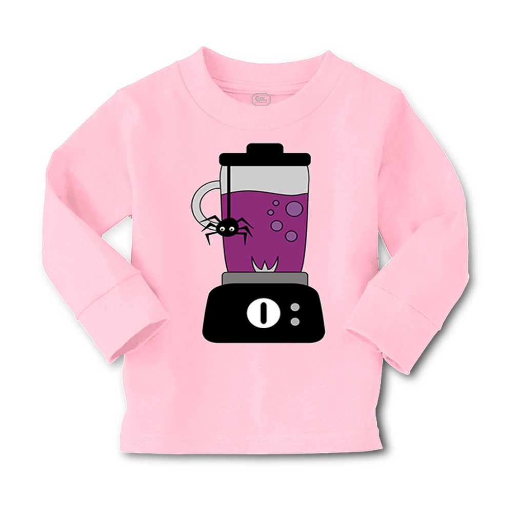 Kids Long Sleeve T Shirt Halloween Blender with Spider Girls & Boys Clothes - Picture 5 of 12