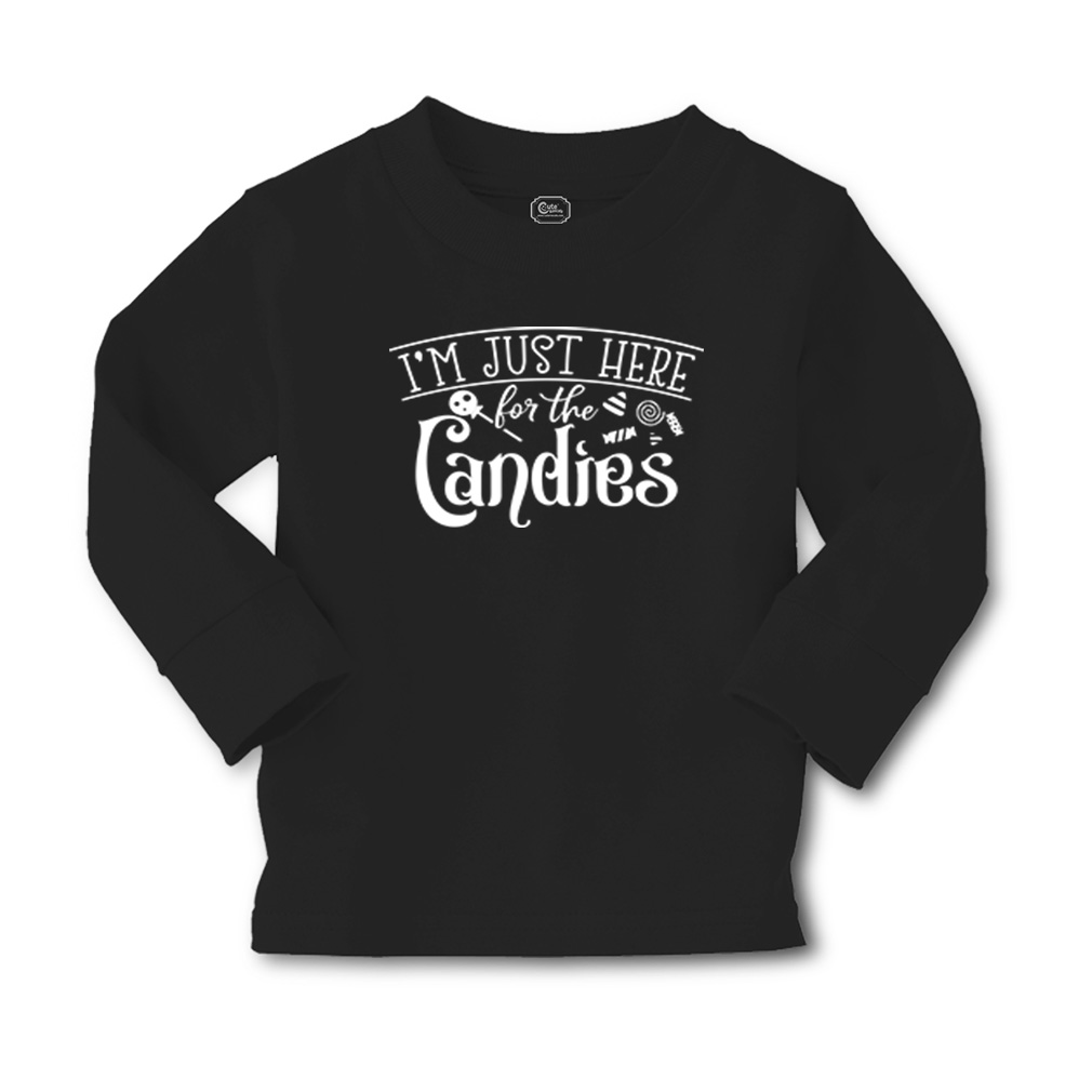 Kids Long Sleeve T Shirt I'M Just Here for The Candies Girls & Boys Clothes - Picture 11 of 12