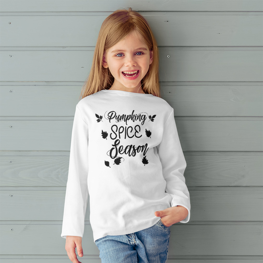 Kids Long Sleeve T Shirt Fall Pumpkin Spice Season Cotton Girls & Boys Clothes - Picture 2 of 12