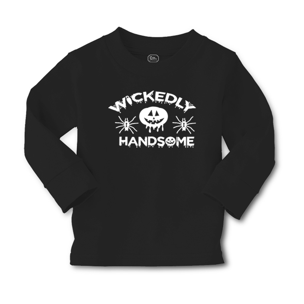Kids Long Sleeve T Shirt Halloween Wicked Handsome Cotton Girls & Boys Clothes - Picture 11 of 12