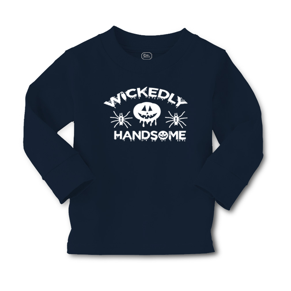 Kids Long Sleeve T Shirt Halloween Wicked Handsome Cotton Girls & Boys Clothes - Picture 9 of 12