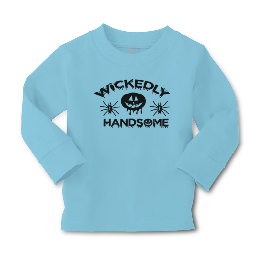 Kids Long Sleeve T Shirt Halloween Wicked Handsome Cotton Girls & Boys Clothes - Picture 8 of 12