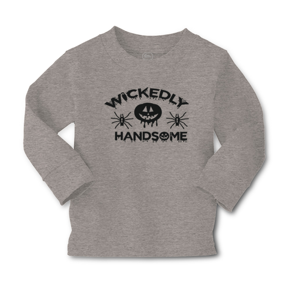 Kids Long Sleeve T Shirt Halloween Wicked Handsome Cotton Girls & Boys Clothes - Picture 7 of 12