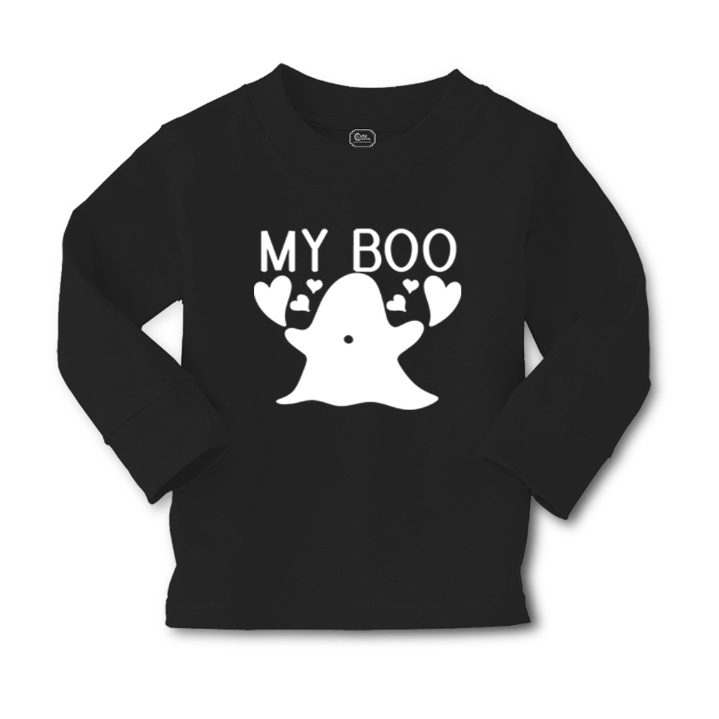 Kids Long Sleeve T Shirt Halloween My Boo Bats Cotton Girls & Boys Clothes - Picture 11 of 12