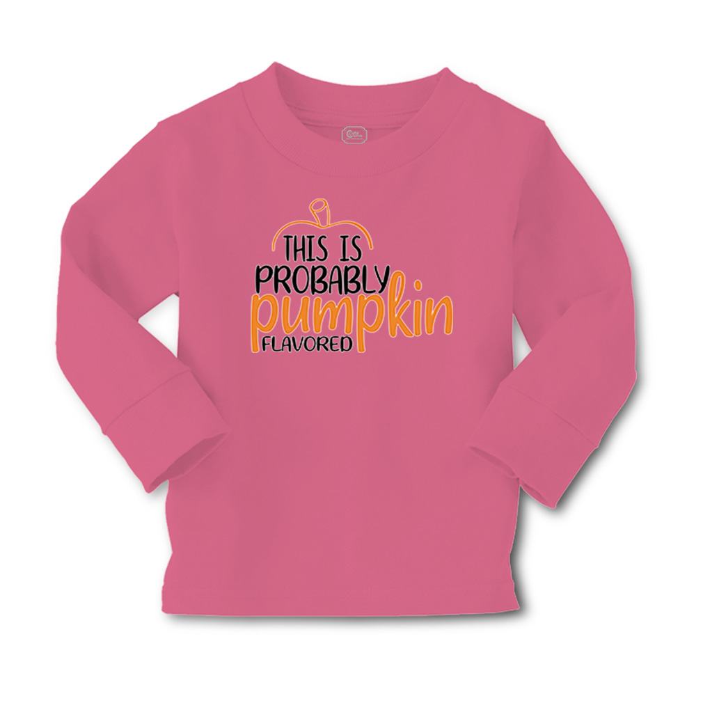Kids Long Sleeve T Shirt This Is Probably Pumpkin Flavoured Girls & Boys Clothes - Picture 12 of 12
