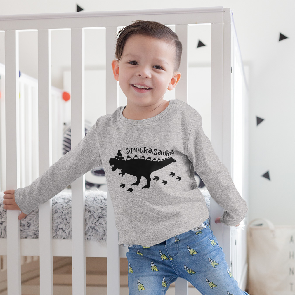 Kids Long Sleeve T Shirt Halloween Spook Saurus Cotton Girls & Boys ...